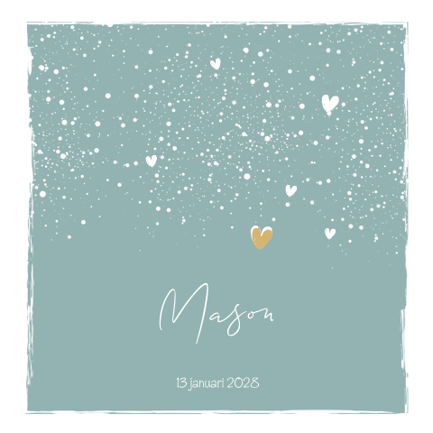 Lief licht blauw babykaartje voor een jongetje