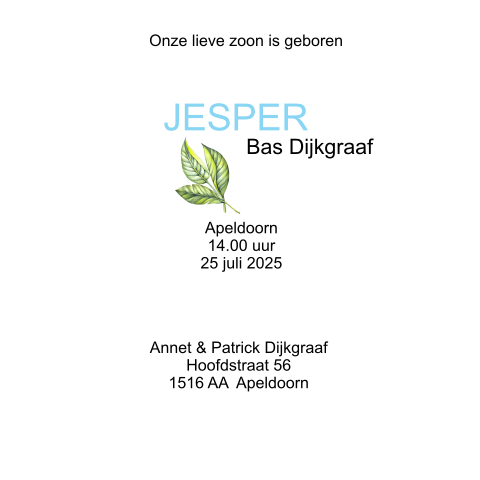 Kaart binnenkant