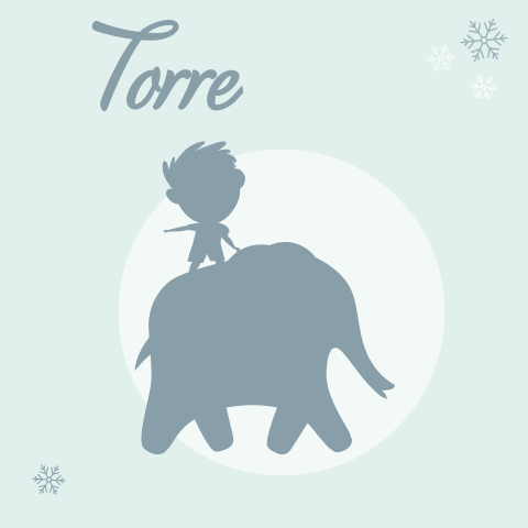 Geboortekaartje silhouet jongen met olifant
