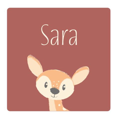 Geboortekaartje meisje met hertje