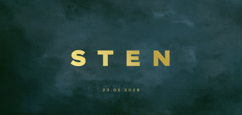 Stoer minimalistisch groen geboortekaartje jongen