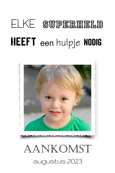 Geboorteaankondiging grote broer zwanger