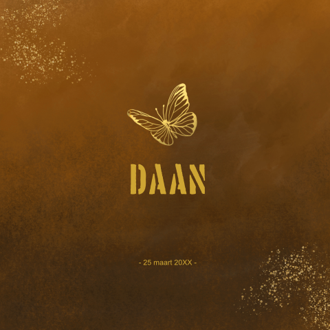 Geboortekaartje jongen vlinder