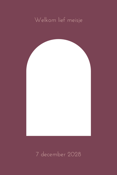 Geboortekaartje met huiskat in uniek doorkijkje