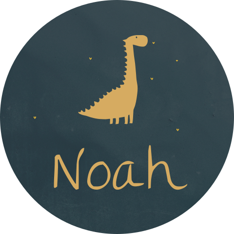 Sticker met dino draakje