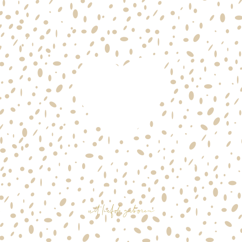 Geboortekaartje jongen stans hart en beige stippen