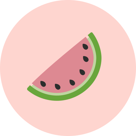 Vrolijke roze sluitzegel met watermeloen