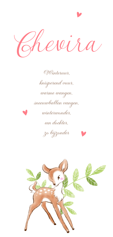 Vintage hertjes en typografie voor meisje