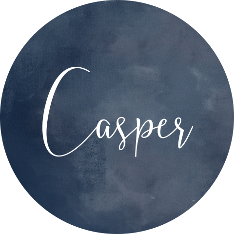 Sluitsticker navy watercolor jongen