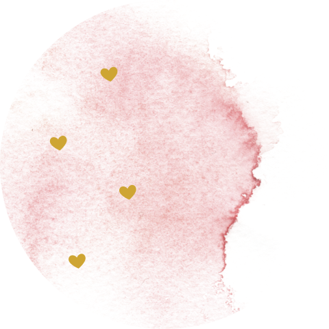 Sluitzegel roze watercolor met hartjes