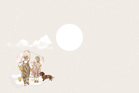 Leuk geboortekaartje meisje met zusje, broertje en teckel