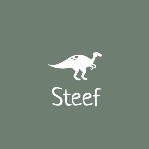 Geboortekaartje dinosaurus silhouet