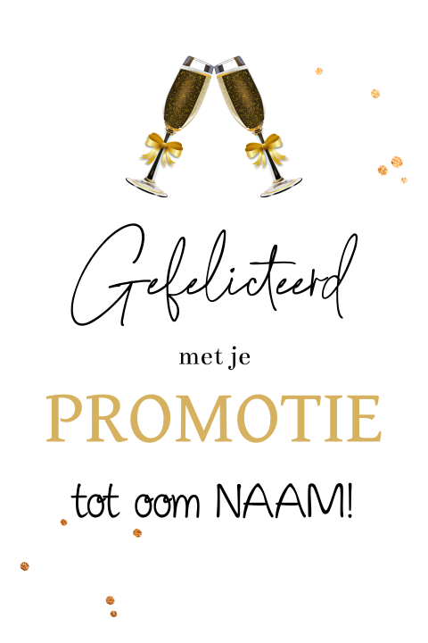 Zwangerschaps aankondiging gefeliciteerd met promotie