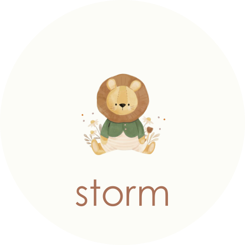 Sticker leeuwtje met bloemen