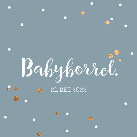 Babyborrel uitnodiging jongen