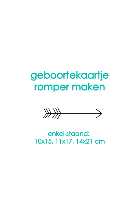 Geboortekaartje vorm romper maken