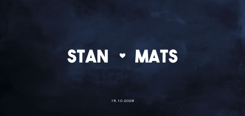 Minimalistisch babykaartje blauw tweeling