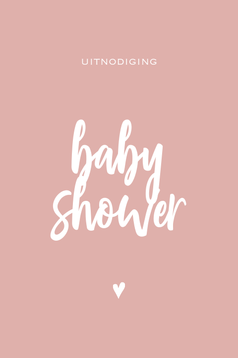 Roze babyshower uitnodiging meisje
