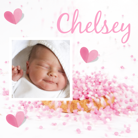 Grappig geboortekaartje - Beschuit met muisjes