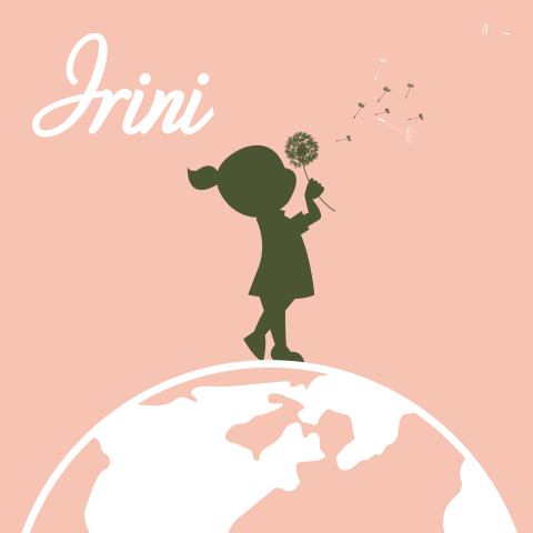 Geboortekaartje meisje silhouet wereldbol paardenbloem