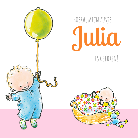 Geboortekaartje voor een tweede kindje