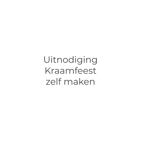 Vierkante uitnodiging kraamfeest
