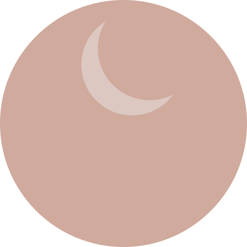 Roze sluitsticker met lichtroze maan