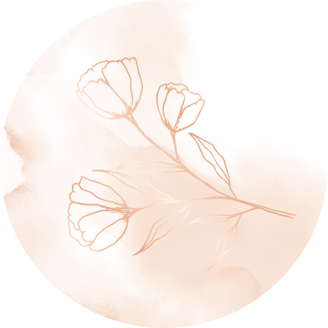 Roze watercolor flower sluitsticker