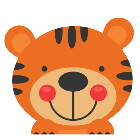 Geboortekaartje vorm stans tijger unisex