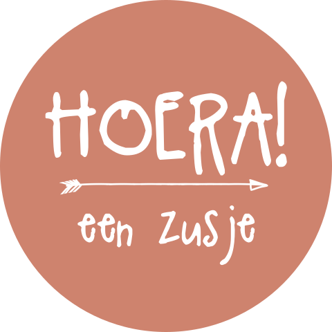 Sluitsticker Hoera een zusje