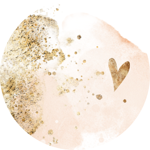 Watercolor roze met gouden details sluitsticker