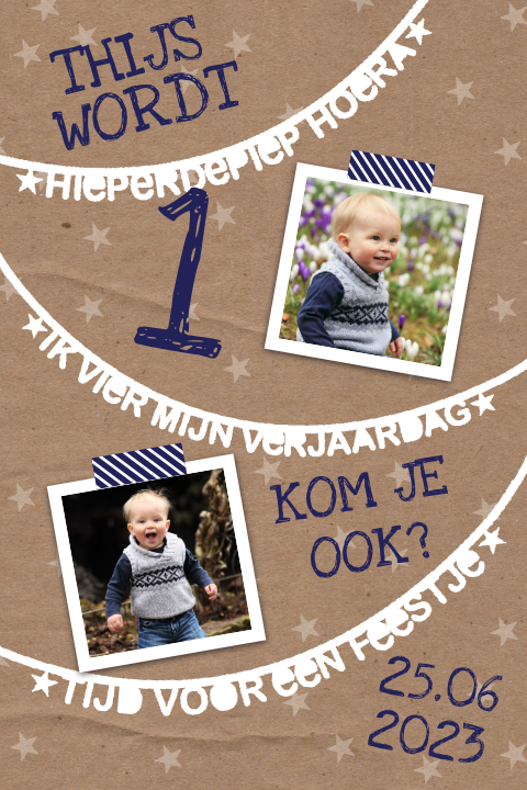Uitnodiging kinderfeestje -Letterslingers en kraft