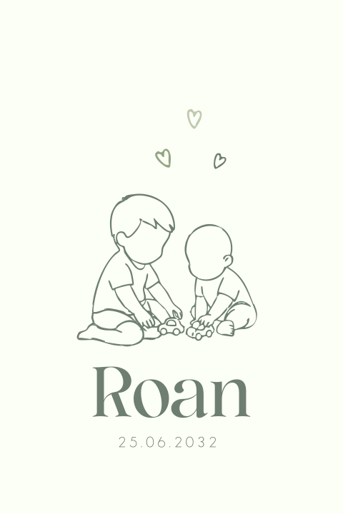 Autootjes silhouet broertjes broers lijntekening