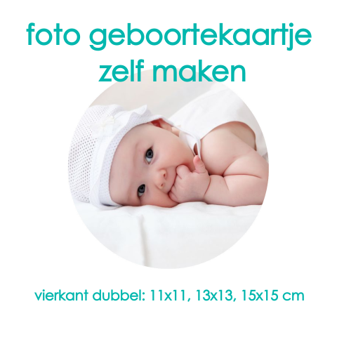 Geboortekaartje foto zelf ontwerpen