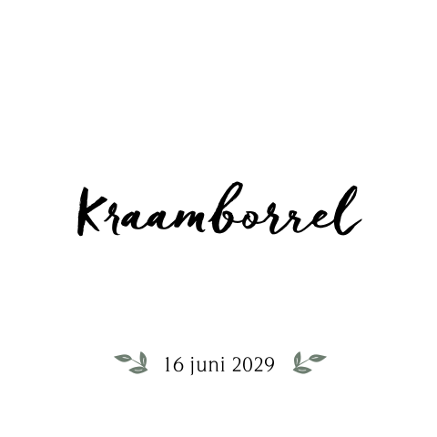 Minimalistische uitnodiging kraamfeest