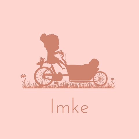 Geboortekaartje bakfiets met grote zus voor een tweede kindje