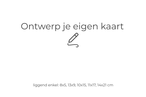 Enkel liggend geboortekaartje