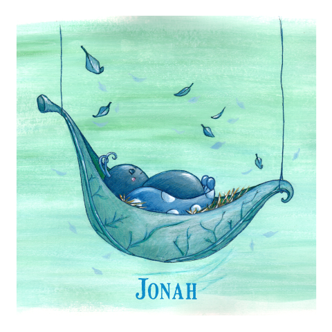 Geboortekaartje jongen lieveheersbeestje slapend in blad