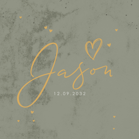 Canvas poster met kleine hartjes