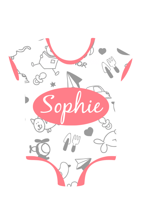 Romper geboortekaartje meisje tekeningen