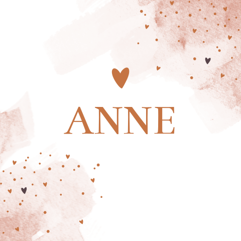 Canvas poster met roze watercolor