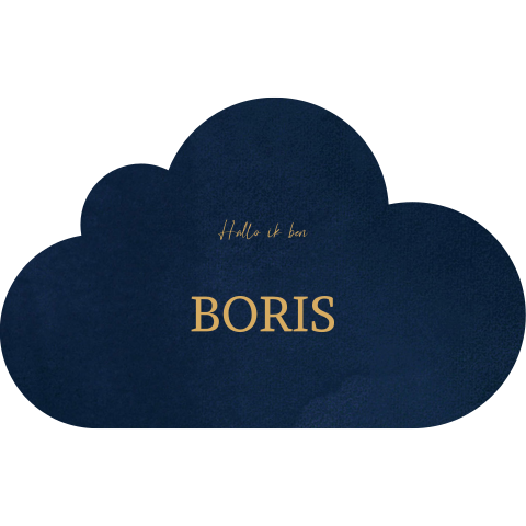 Tuinbord blauw in de vorm van een wolk
