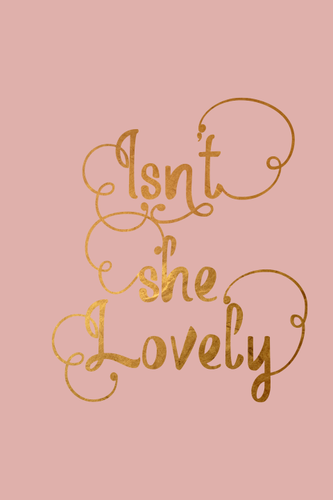 Poster in roze met goudfolie look letters