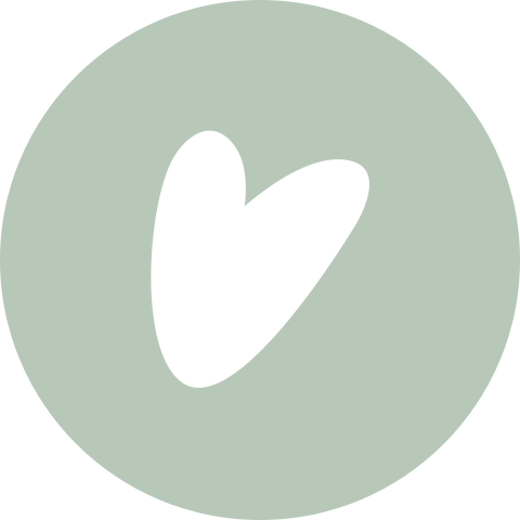 Sluitsticker hartje grijsgroen