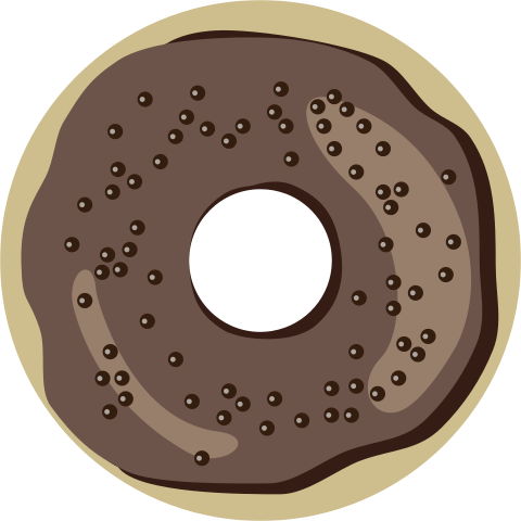 Uitnodiging feestje in de vorm van een donut choco stans