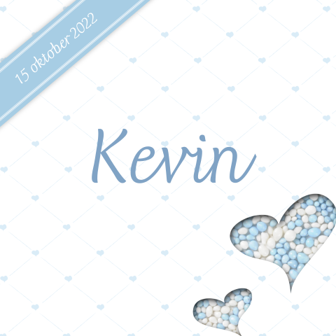 Klassiek geboortekaartje met muisjes