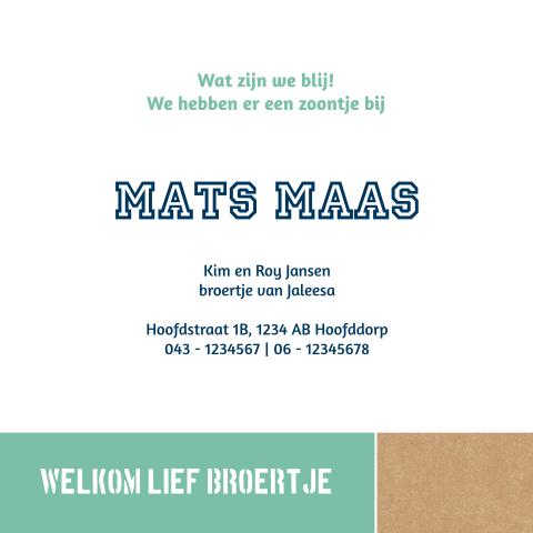 Kaart binnenkant