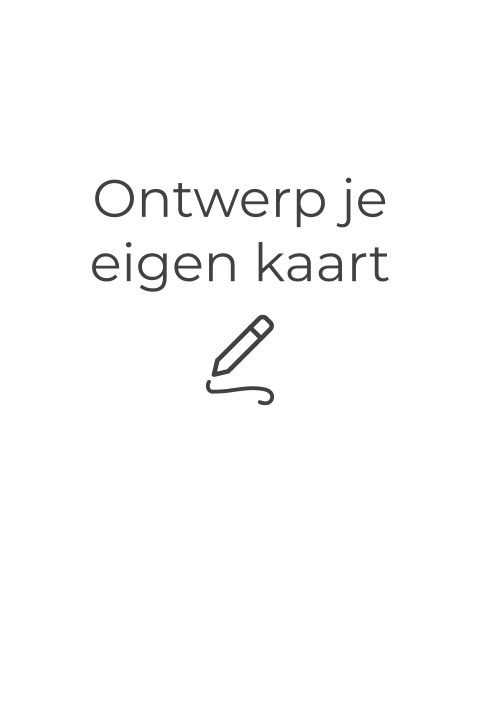 Gevouwen staand geboortekaartje