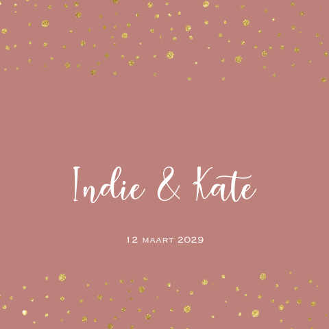 Modern oud roze meisjes tweeling geboortekaartje