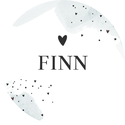 Sticker met waterverf in een groen tint